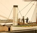 Model jedrenjaka – parobroda na vijak; Ivan Kravić, Trst, 1861.; drvo, metal, 48 × 105 × 22,5 cm; DUM PM 735 (DETALJ)