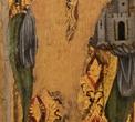 Krug Blaža Jurjeva Trogiranina, Bogorodičin poliptih, oko 1440., tempera na drvu i pozlata, 130 x 172 cm, DUM KPM SL-77, detalj s prikazom sv. Vlaha